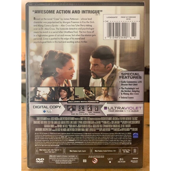 Alex Cross (Dvd,2012) new - Picture 2 of 2
